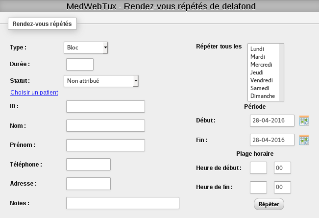 capture rendez vous repetes