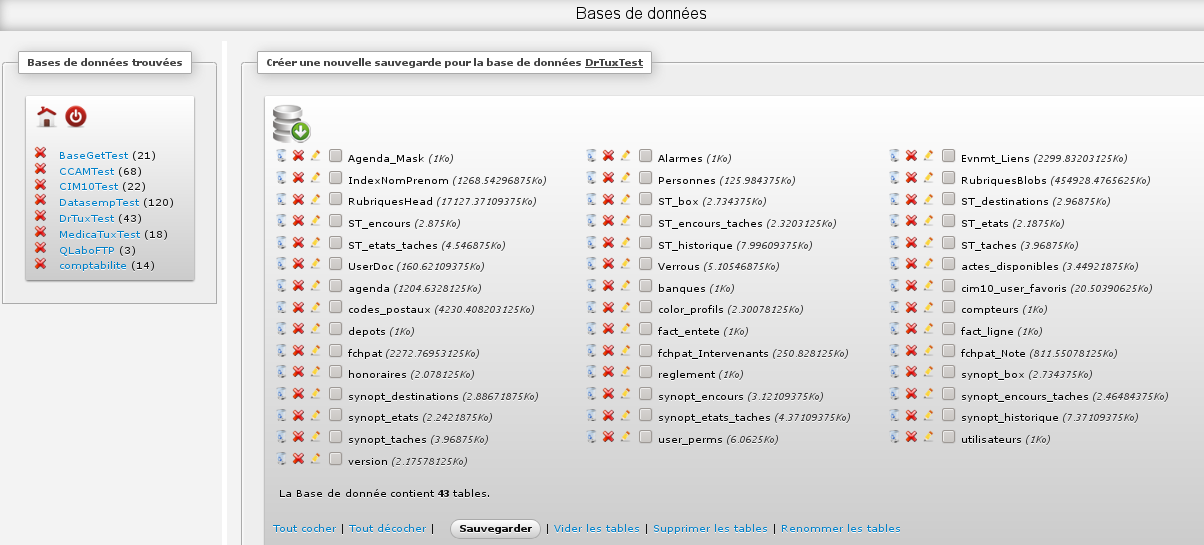 capture bases de données