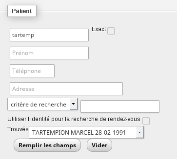 capture choix patient agenda