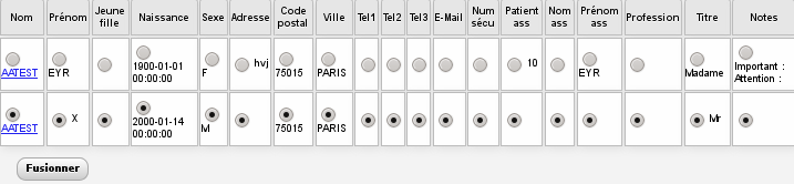 Capture - Les choix des items à conserver pour une fusion