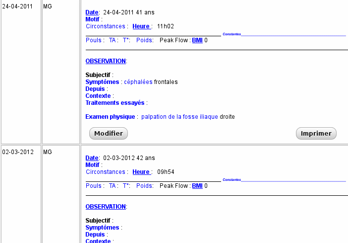 capture liste des consultations